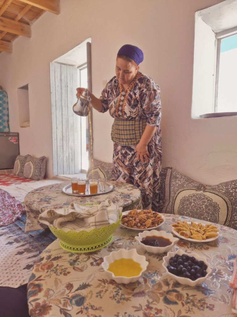Preparing tea at the oasis near Essaouira